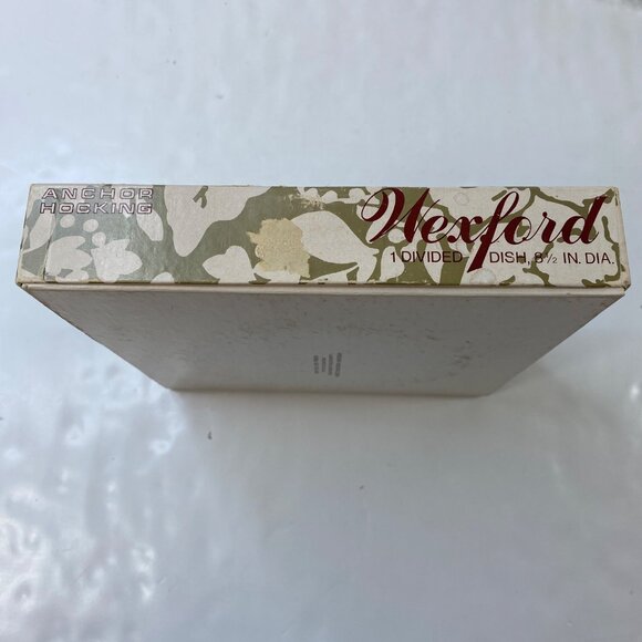 Anchor Hocking Wexford Divided Glass Round Divided Relish 8.5" Dish Vintage - Picture 7 of 9